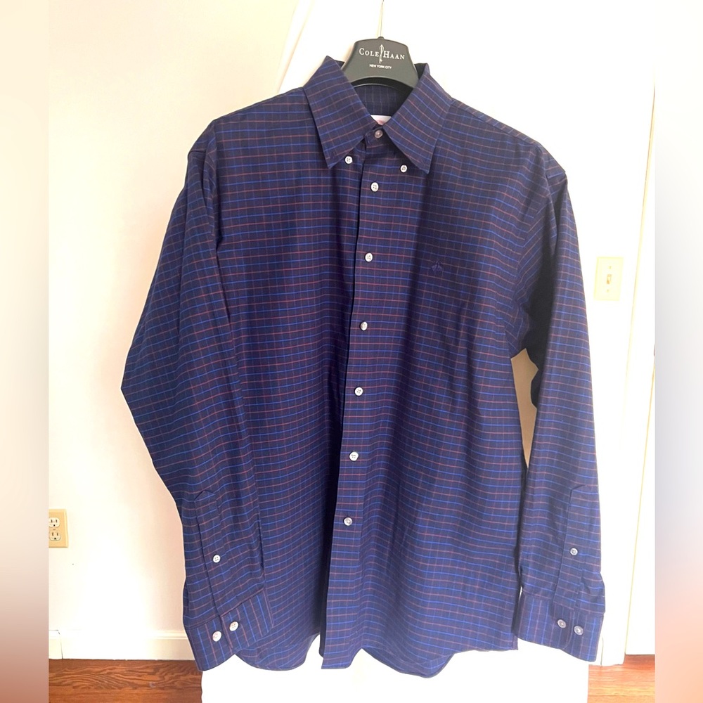 NWOT Brooks Brothers Navy - Madison Fit Non-Iron Stretch Shirt Size L